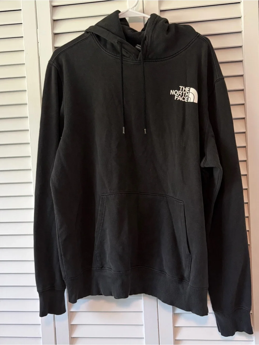 The North Face Black Pullover Hoodie with White Logo